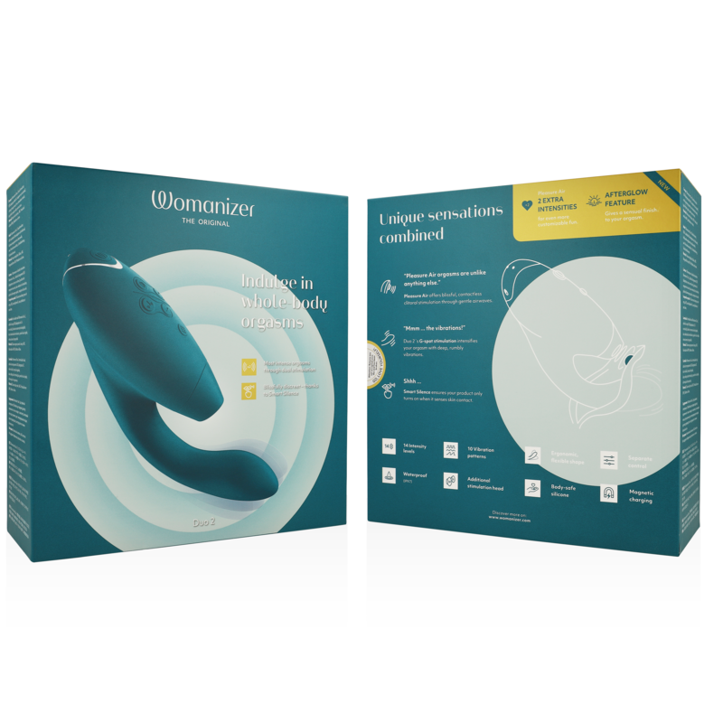 WOMANIZER - STIMOLATORE DUO 2 BLU PETROL – Stimolatore d'aria con vibrazione – foto 7