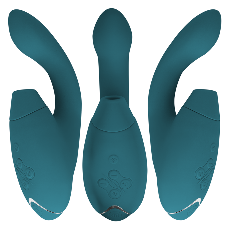WOMANIZER - STIMOLATORE DUO 2 BLU PETROL – Stimolatore d'aria con vibrazione – foto 2
