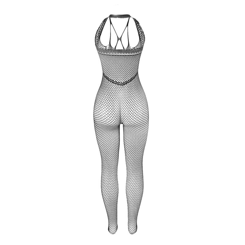 SUBBLIME - 951788 BODYSTOCKING LUNGO A RETE CON SPALLINE SU PETTO E SCHIENA NERO TAGLIA UNICA – Bodystocking – foto 4