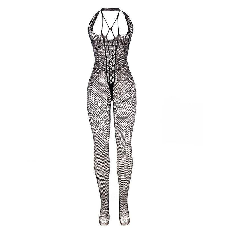SUBBLIME - 951788 BODYSTOCKING LUNGO A RETE CON SPALLINE SU PETTO E SCHIENA NERO TAGLIA UNICA – Bodystocking – foto 3