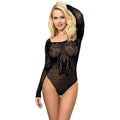 SUBBLIME - 952051 BODY A RETE CON MANICHE LUNGE E SPALLE SCOPERTE NERO TAGLIA UNICA – Body