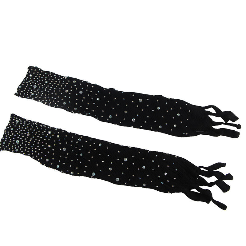 SUBBLIME - 952174 BODYSTOCKING A RETE CON GUANTI E STRASS NERO TAGLIA UNICA – Bodystocking – foto 5