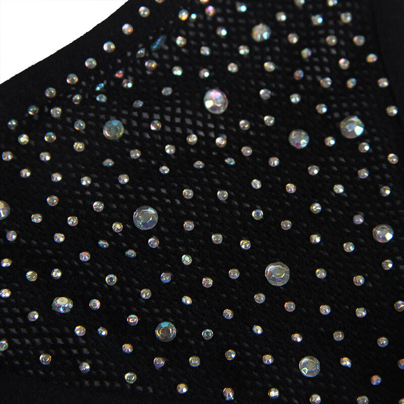 SUBBLIME - 952174 BODYSTOCKING A RETE CON GUANTI E STRASS NERO TAGLIA UNICA – Bodystocking – foto 9