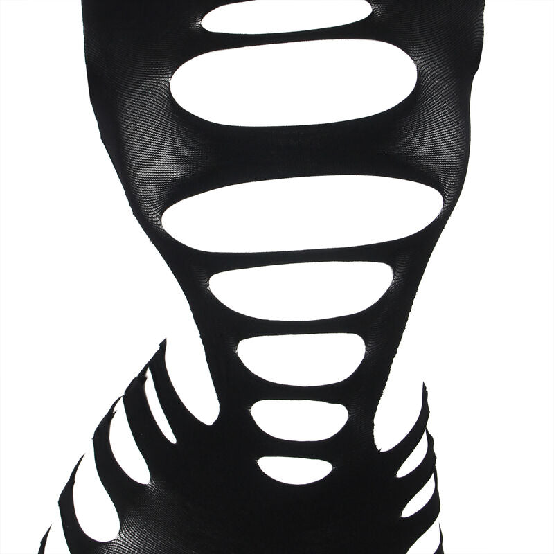 SUBBLIME - 952266 VESTITO ELASTICO A RETE MANICA LUNGA NERO TAGLIA UNICA – Abiti sexy – foto 4