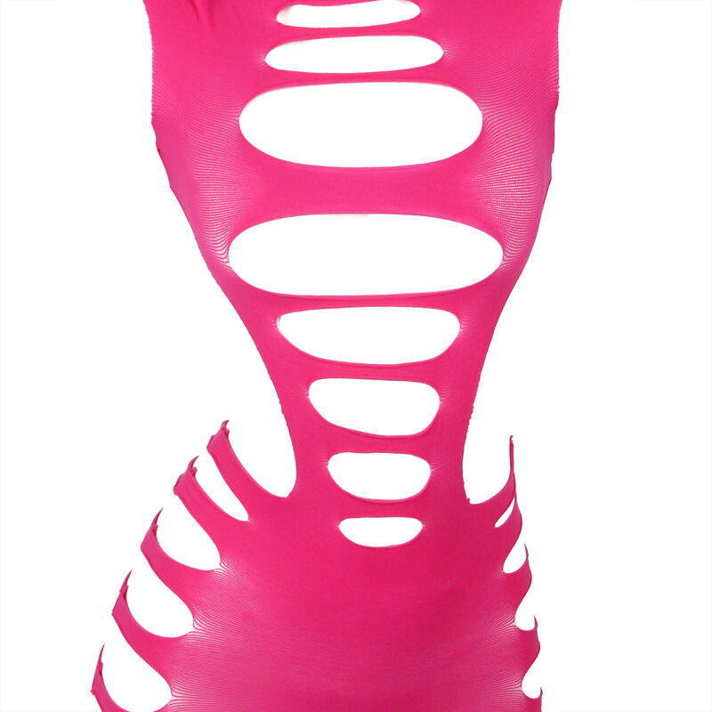 SUBBLIME - 952273 VESTITO ELASTICO A RETE MANICA LUNGA ROSA TAGLIA UNICA – Abiti sexy – foto 4