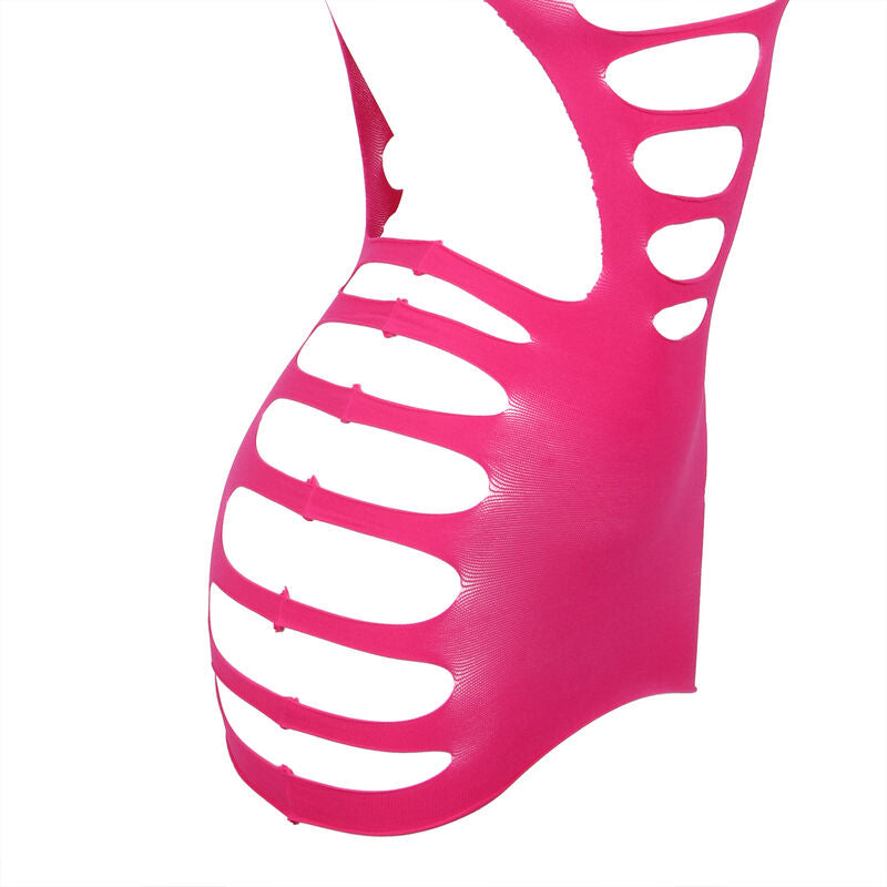 SUBBLIME - 952273 VESTITO ELASTICO A RETE MANICA LUNGA ROSA TAGLIA UNICA – Abiti sexy – foto 5