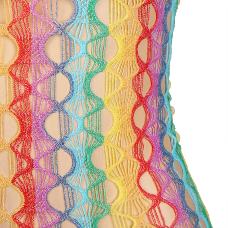 SUBBLIME - 952365 VESTITO A RETE CON SPALLE NUDE ARCOBALENO TAGLIA UNICA – Abiti sexy – foto 7