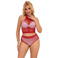 SUBBLIME - 952402 SET RETE CON DIAMANTI ROSA TAGLIA UNICA – Top e mutandine