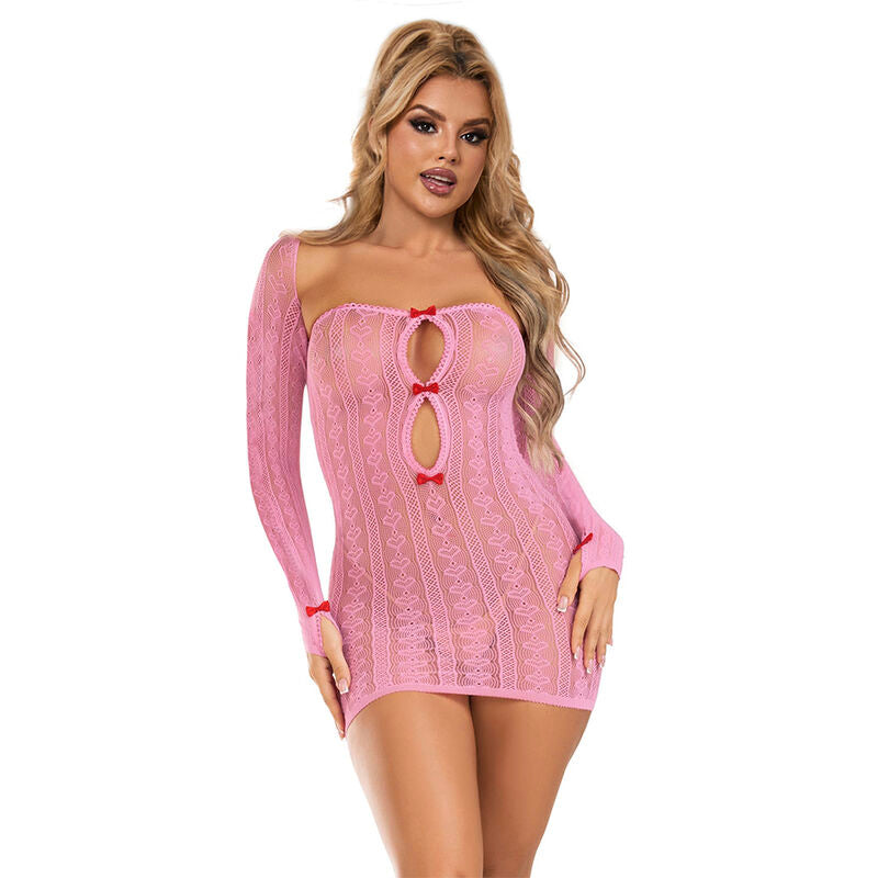 SUBBLIME - 952471 VESTITO A RETE ROSA TAGLIA UNICA – Abiti sexy – foto 4