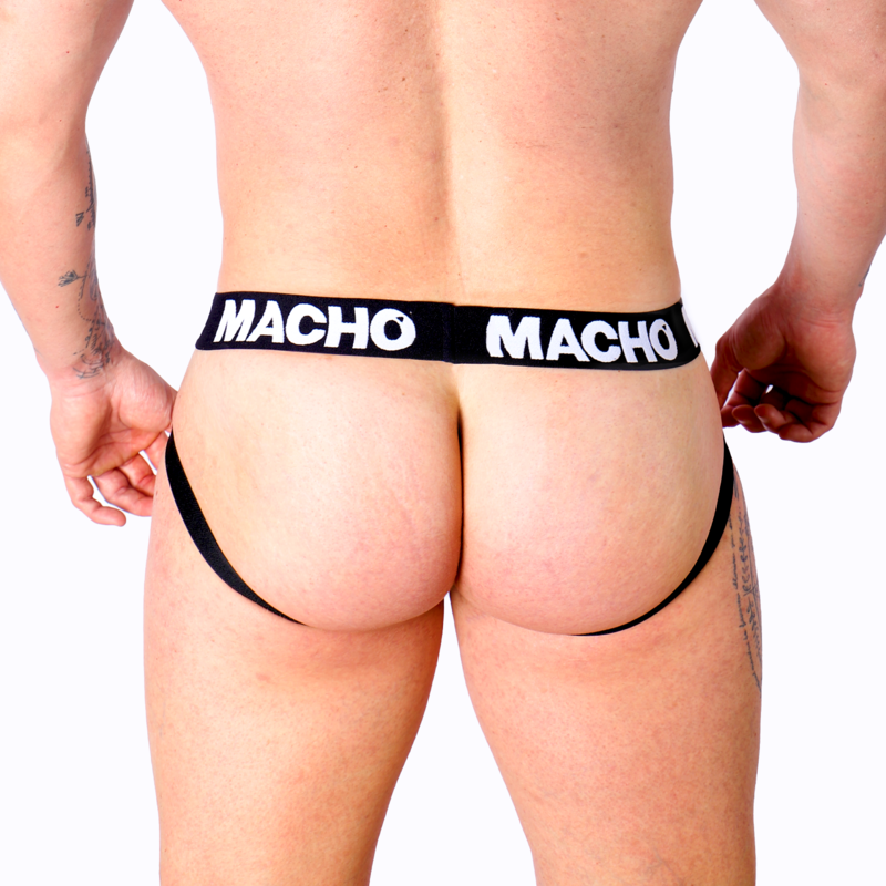 MACHO - MX27GR JOCK LEATHER GRIGIO BEIGE L – Sospensori – foto 6