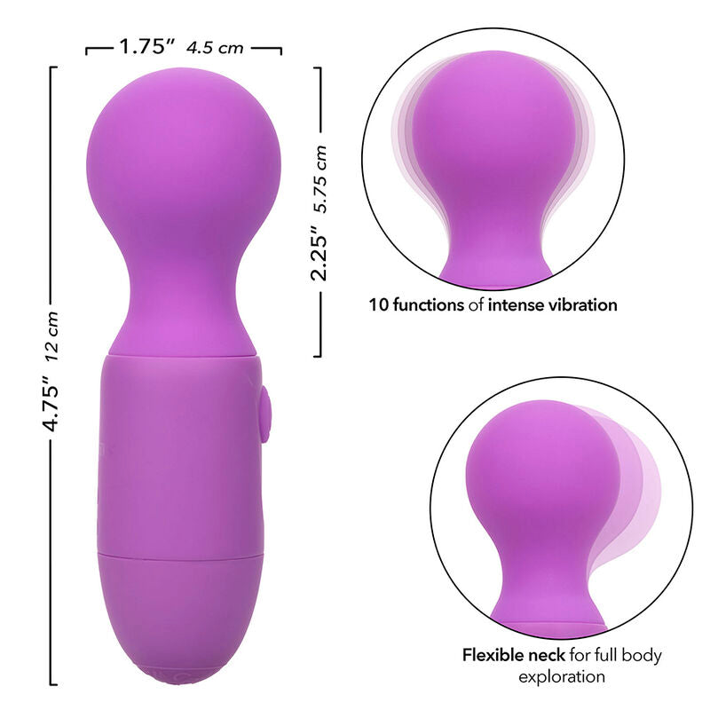 CALEXOTICS - FIRST TIME MASSAGGIATORE RICARICABILE 10 VIBRAZIONI VIOLA – Vibratore WAND – foto 8