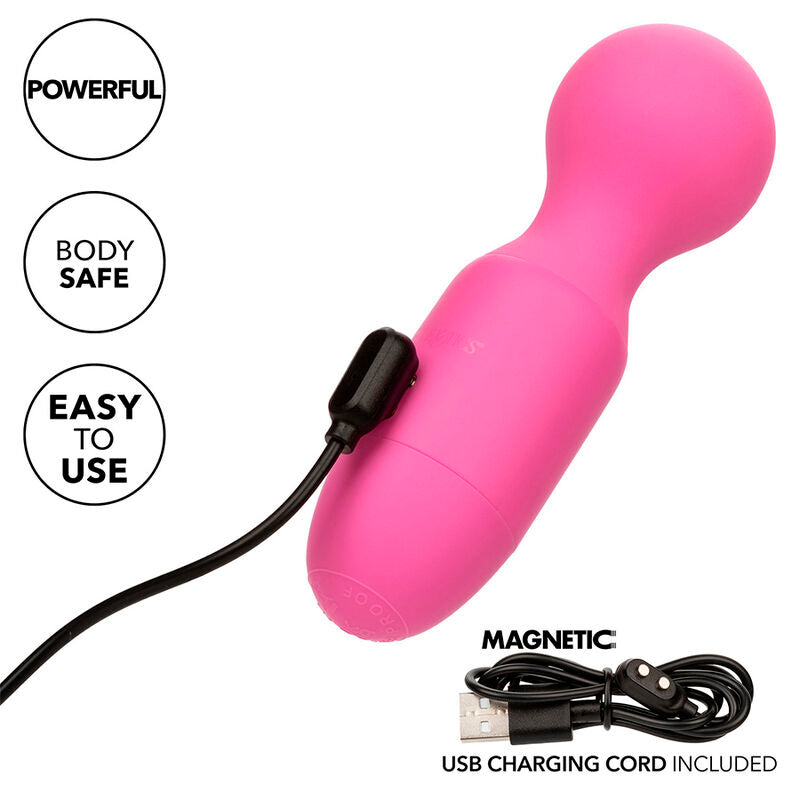 CALEXOTICS - FIRST TIME MASSAGGIATORE RICARICABILE 10 VIBRAZIONI ROSA – Vibratore WAND – foto 7