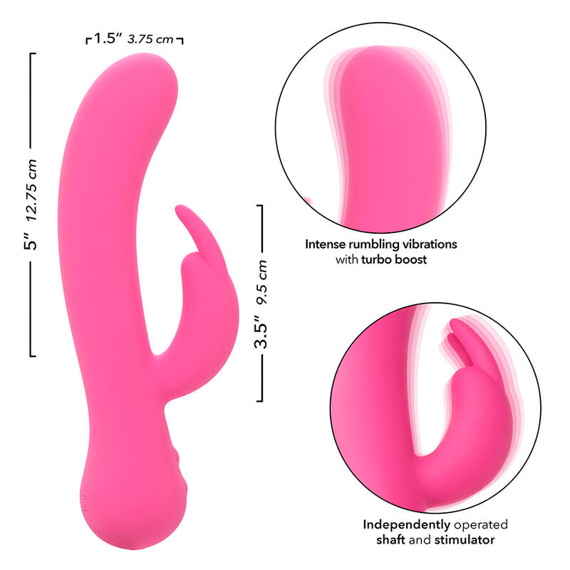 CALEXOTICS - FIRST TIME VIBRATORE CONIGLIO RICARICABILE ROSA – Vibratori di coniglio – foto 7