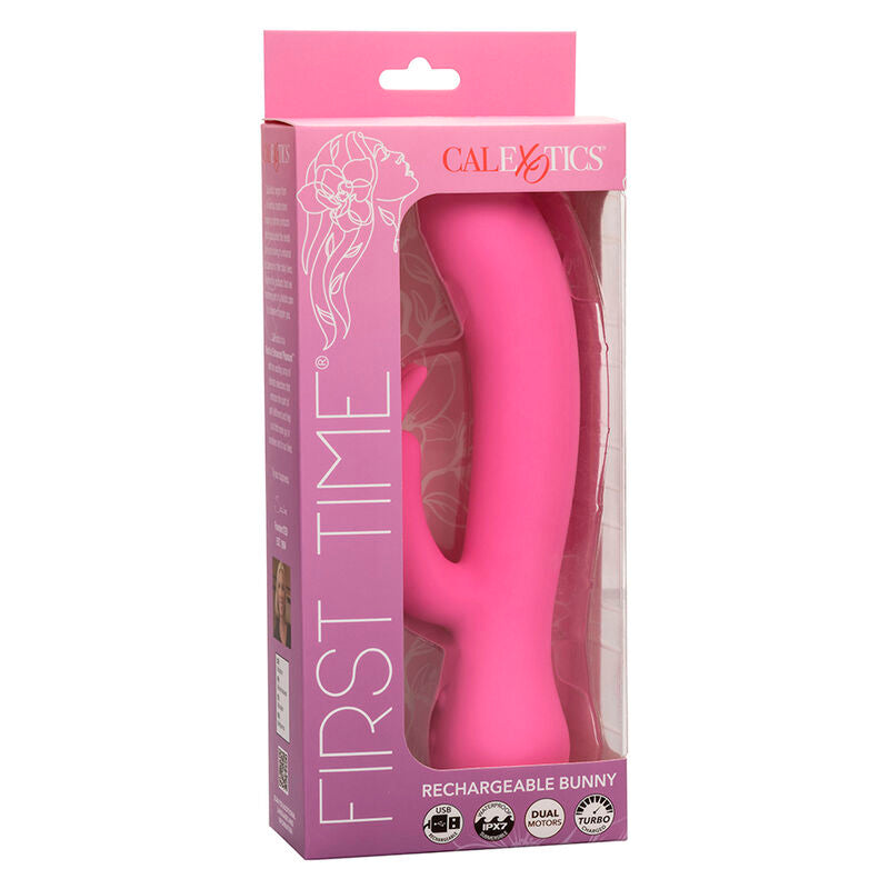 CALEXOTICS - FIRST TIME VIBRATORE CONIGLIO RICARICABILE ROSA – Vibratori di coniglio – foto 10