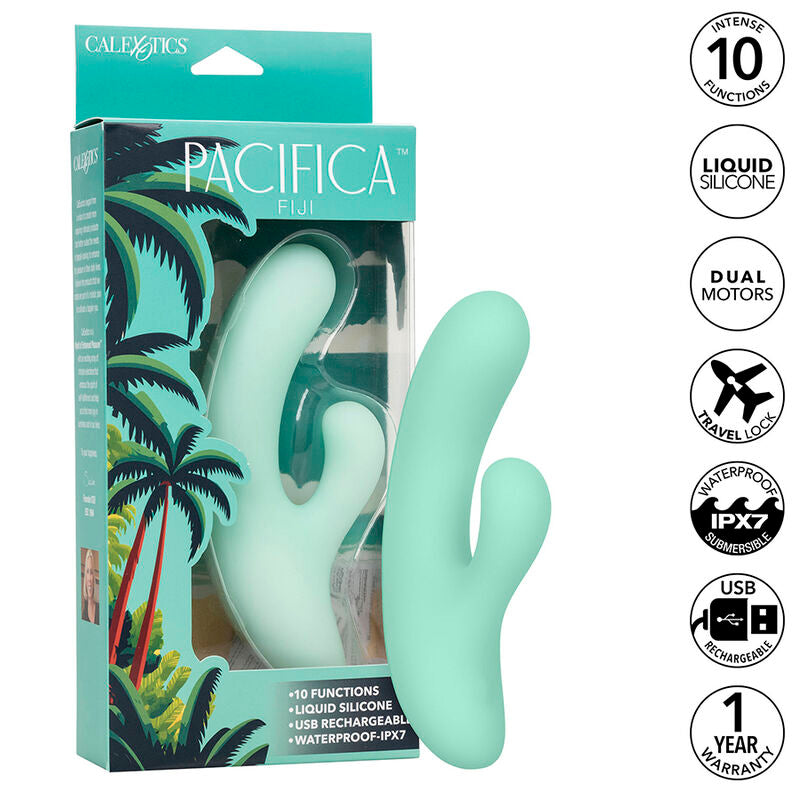 CALEXOTICS - PACIFICA FIJI VIBRATORE E STIMOLATORE PUNTO G 10 VIBRAZIONI AQUA – Vibratori a punto G – foto 2