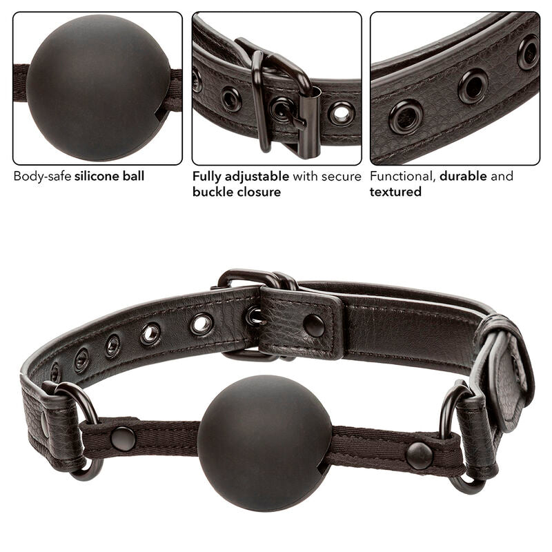 CALEXOTICS - NOCTURNAL BALL GAG SILICONE NERO – Mascelle – foto 4