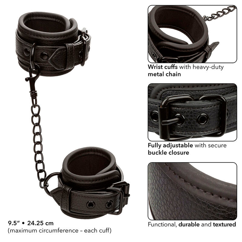 CALEXOTICS - NOCTURNAL MANICHETTE DA POLSO IN PELLE REGOLABILI NERE – Mogli – foto 4