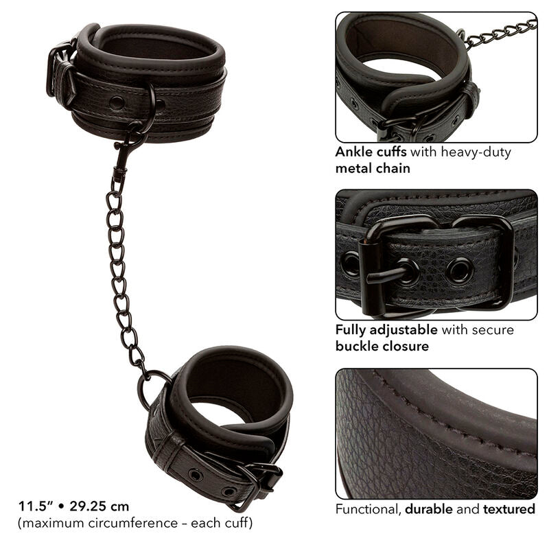 CALEXOTICS - NOCTURNAL CAVIGLIERE IN PELLE REGOLABILI NERE – Mogli – foto 4