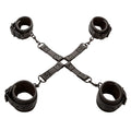 CALEXOTICS - NOCTURNAL CONNETTORE HOG TIE CUERO REGOLABILE NERO – Sistemare le manette