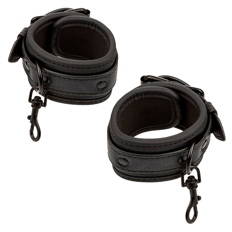 CALEXOTICS - NOCTURNAL CINGHIE PER LETTO IN PELLE REGOLABILI NERE – Set di schiavitù – foto 4