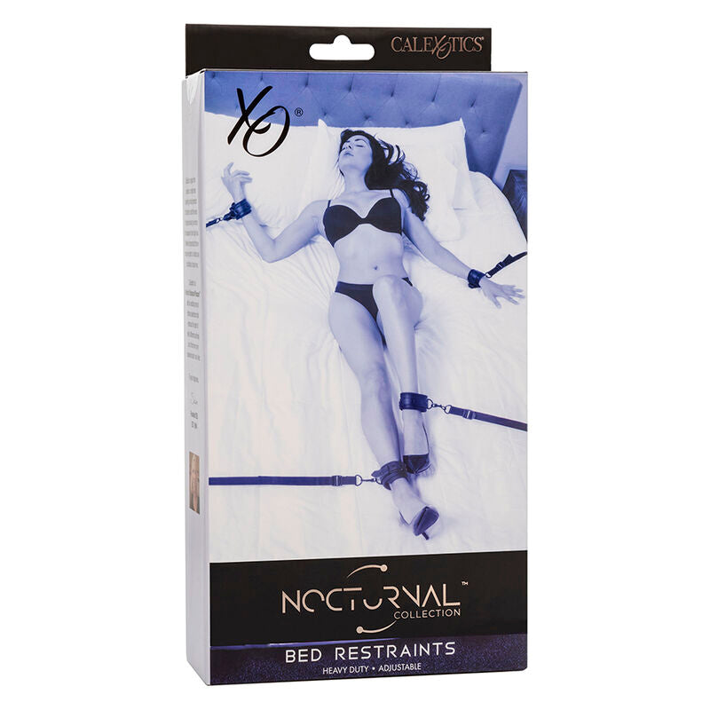 CALEXOTICS - NOCTURNAL CINGHIE PER LETTO IN PELLE REGOLABILI NERE – Set di schiavitù – foto 7
