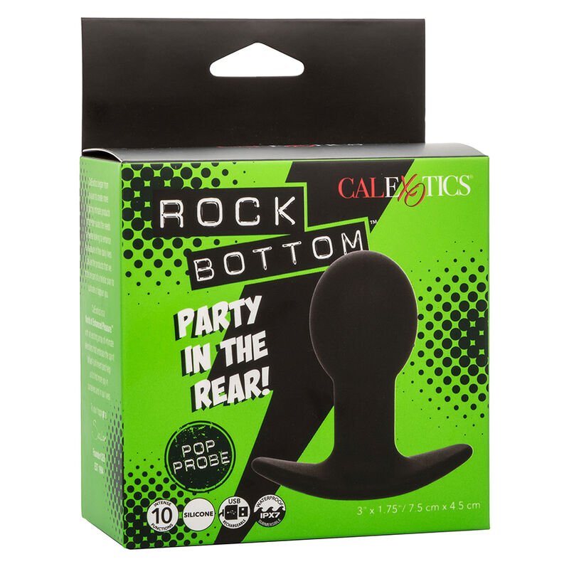 CALEXOTICS - ROCK BOTTOM ANAL PLUG 10 VIBRAZIONI SILICONE NERO – Tappi anali – foto 10