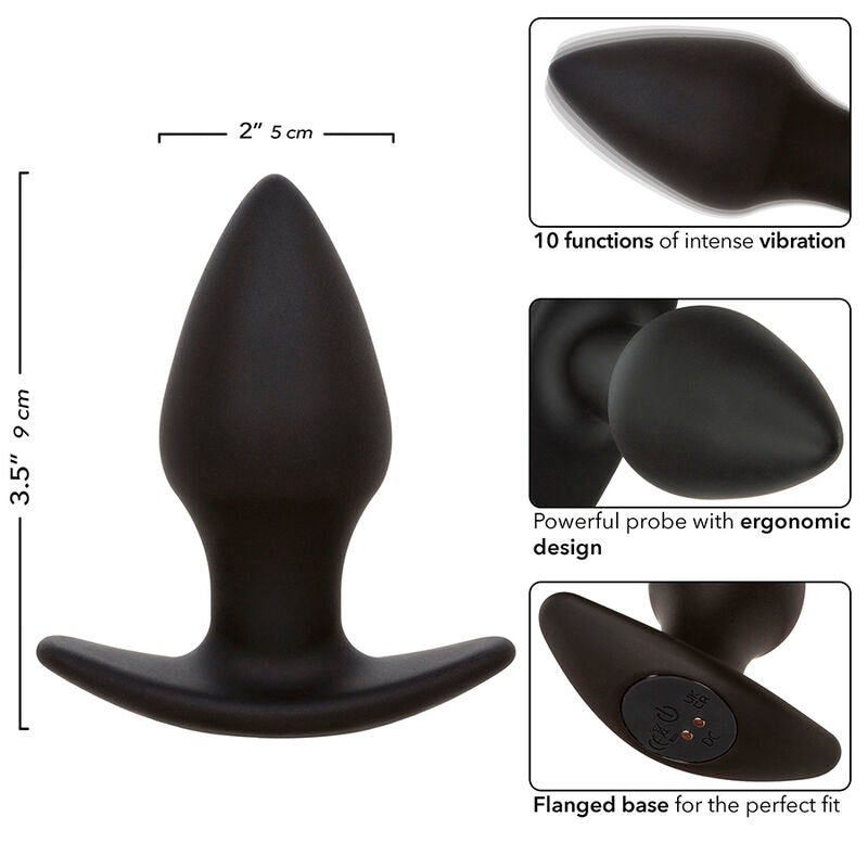 CALEXOTICS - ROCK BOTTOM PERFECT ANAL PLUG 10 VIBRAZIONI SILICONE NERO – Tappi anali – foto 7