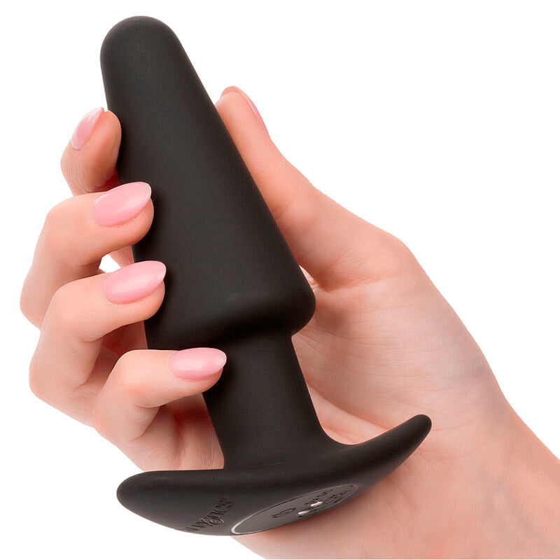 CALEXOTICS - ROCK BOTTOM TAPPO ANALE CONICO 10 VIBRAZIONI SILICONE NERO – Tappi anali – foto 6