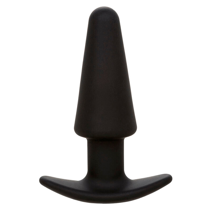 CALEXOTICS - ROCK BOTTOM TAPPO ANALE CONICO 10 VIBRAZIONI SILICONE NERO – Tappi anali