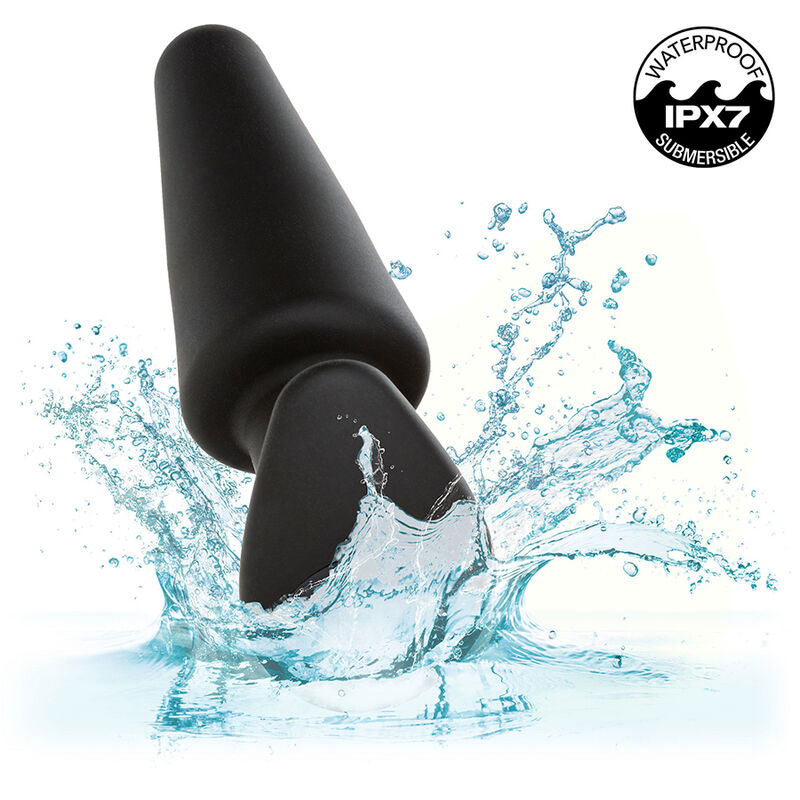 CALEXOTICS - ROCK BOTTOM TAPPO ANALE CONICO 10 VIBRAZIONI SILICONE NERO – Tappi anali – foto 9