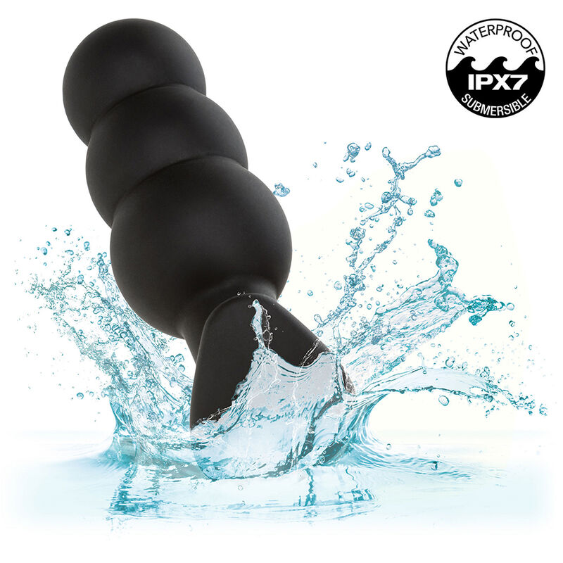 CALEXOTICS - ROCK BOTTOM PERLINE TAPPO ANALE 10 VIBRAZIONI SILICONE NERO – Tappi anali – foto 9
