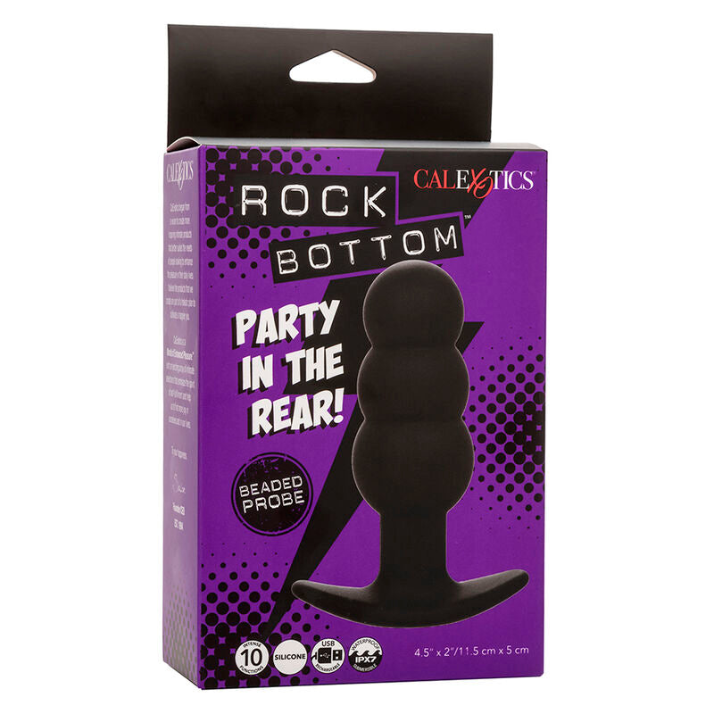 CALEXOTICS - ROCK BOTTOM PERLINE TAPPO ANALE 10 VIBRAZIONI SILICONE NERO – Tappi anali – foto 10