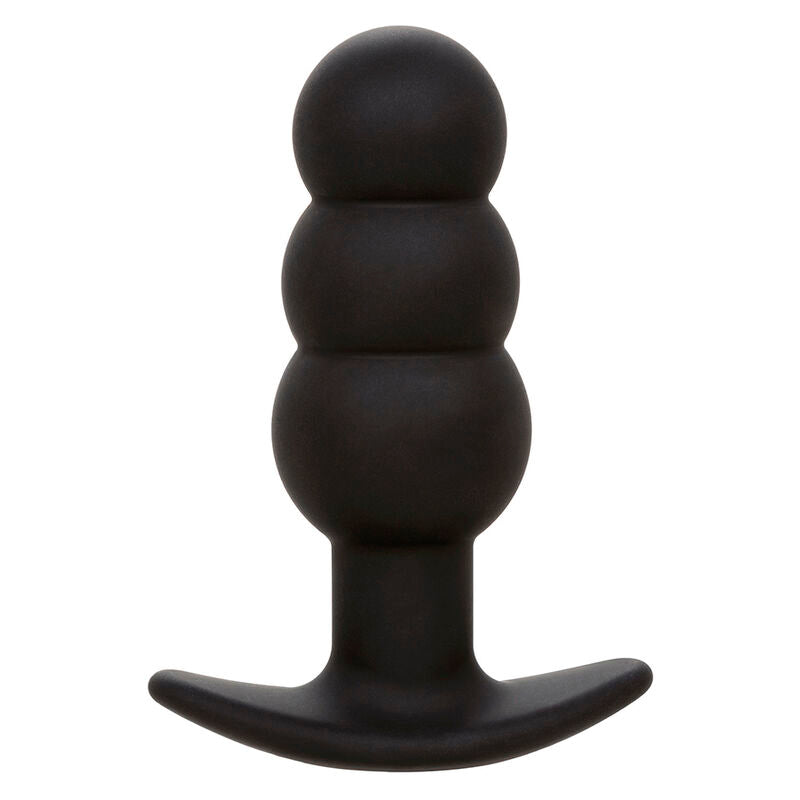 CALEXOTICS - ROCK BOTTOM PERLINE TAPPO ANALE 10 VIBRAZIONI SILICONE NERO – Tappi anali