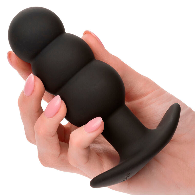 CALEXOTICS - ROCK BOTTOM PERLINE TAPPO ANALE 10 VIBRAZIONI SILICONE NERO – Tappi anali – foto 6