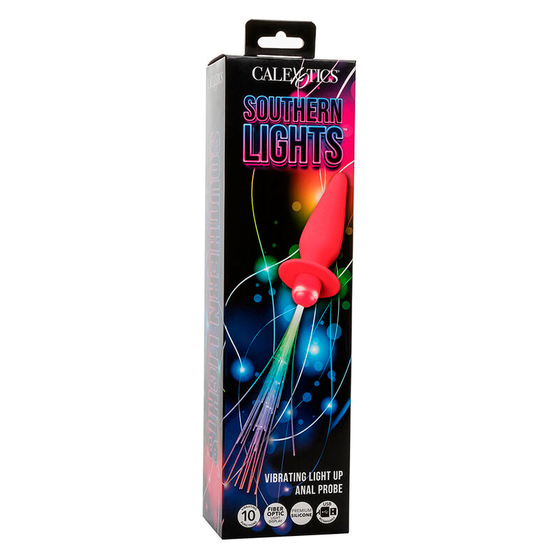 CALEXOTICS - SOUTHERN LIGHTS LIGHT UP PLUG ANALE 10 VIBRAZIONI SILICONE ROSA – Tappi anali – foto 8