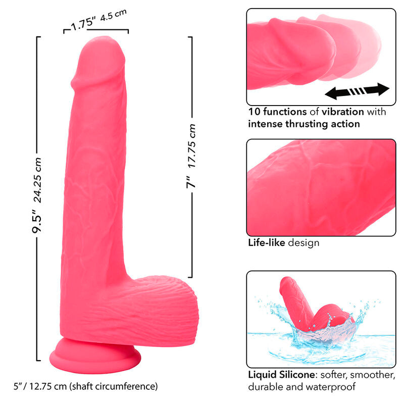 CALEXOTICS - STUDS VIBRATORE REALISTICO 10 VIBRAZIONI ROSA – Vibratori realistici – foto 8