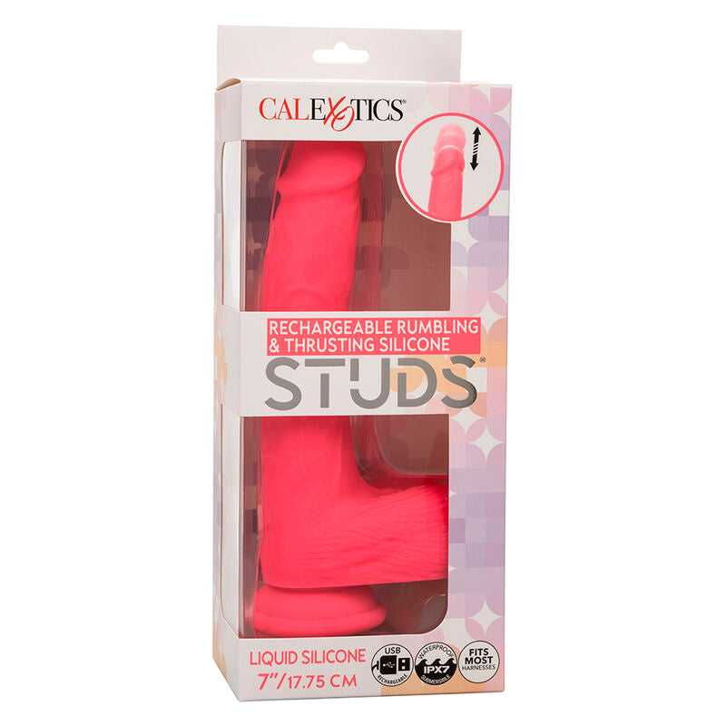 CALEXOTICS - STUDS VIBRATORE REALISTICO 10 VIBRAZIONI ROSA – Vibratori realistici – foto 10