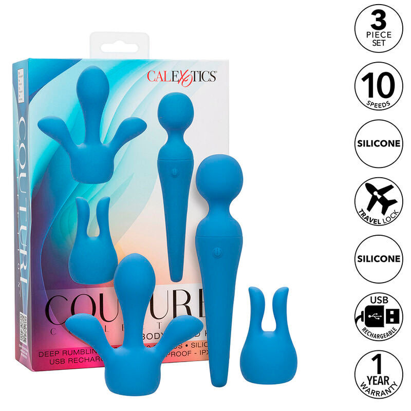 CALEXOTICS - COUTURE KIT VIBRATORE WAND 10 VIBRAZIONI BLU – Vibratore WAND – foto 2