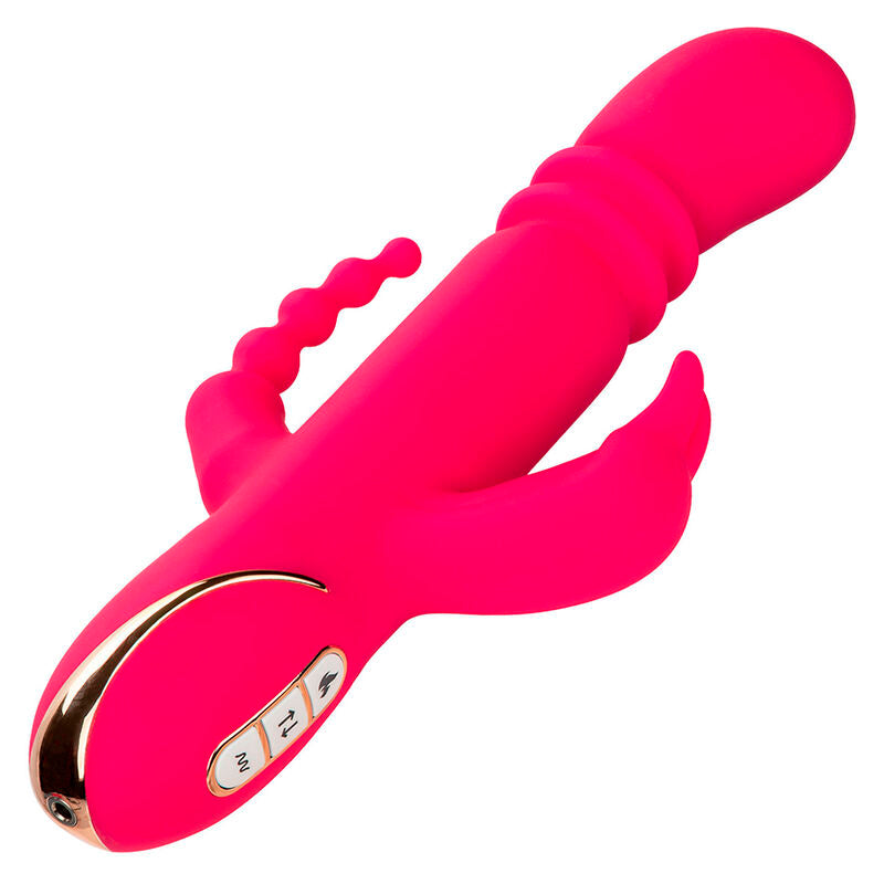 CALEXOTICS - JACK FANTASY VIBRATORE TRIPLO RISCALDATO ROSA CONIGLIO – Vibratori di coniglio
