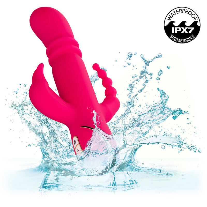 CALEXOTICS - JACK FANTASY VIBRATORE TRIPLO RISCALDATO ROSA CONIGLIO – Vibratori di coniglio – foto 9