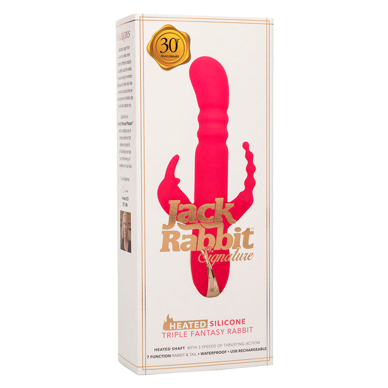CALEXOTICS - JACK FANTASY VIBRATORE TRIPLO RISCALDATO ROSA CONIGLIO – Vibratori di coniglio – foto 10