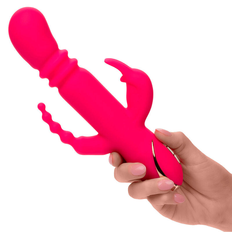 CALEXOTICS - JACK FANTASY VIBRATORE TRIPLO RISCALDATO ROSA CONIGLIO – Vibratori di coniglio – foto 6