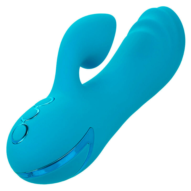 CALEXOTICS - SUNSET BEACH SEDUCER VIBRATORE E STIMOLATORE 10 FUNZIONI BLU – Stimolatore d'aria con vibrazione