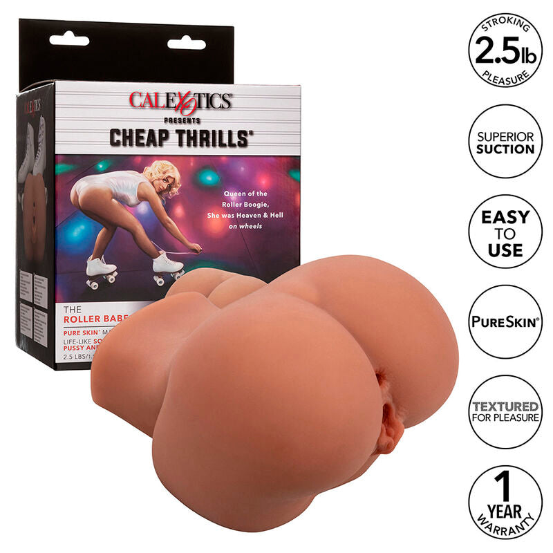 CALEXOTICS - THE ROLLER BABE DOPPIO MASTURBATORE REALISTICO FLESH – Vagine senza vibrazioni – foto 2