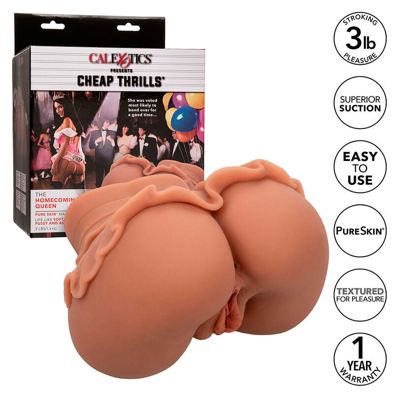 CALEXOTICS - LA REGINA DEL BENVENUTO DOPPIO MASTURBATORE REALISTICO CARAMELLO – Vagine senza vibrazioni – foto 2