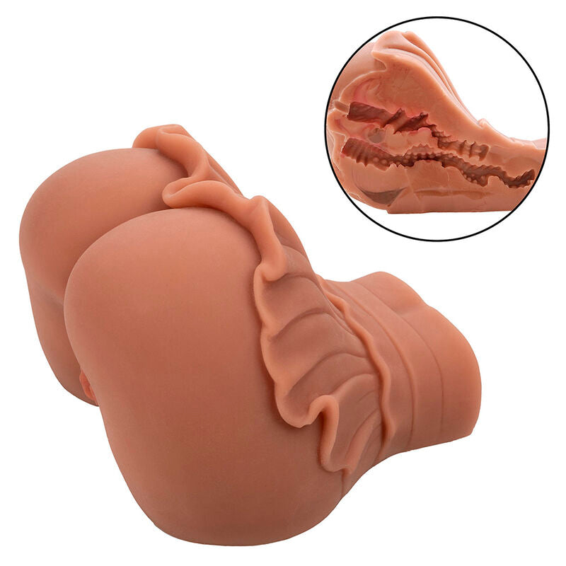 CALEXOTICS - LA REGINA DEL BENVENUTO DOPPIO MASTURBATORE REALISTICO CARAMELLO – Vagine senza vibrazioni – foto 8