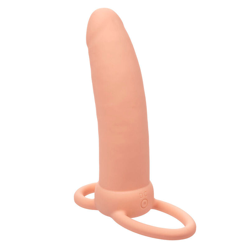 CALEXOTICS - MAXX THICK DUAL PENETRATOR 10 VIBRAZIONI CARNE – Estensore del pene con imbracatura – foto 3