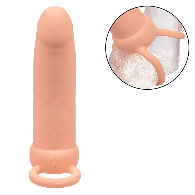 CALEXOTICS - MAXX THICK DUAL PENETRATOR 10 VIBRAZIONI CARNE – Estensore del pene con imbracatura – foto 4