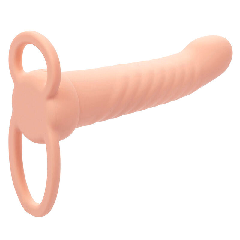 CALEXOTICS - MAXX RIBBED DUAL PENETRATOR 10 VIBRAZIONI CARNE – Doppie imbracature – foto 3
