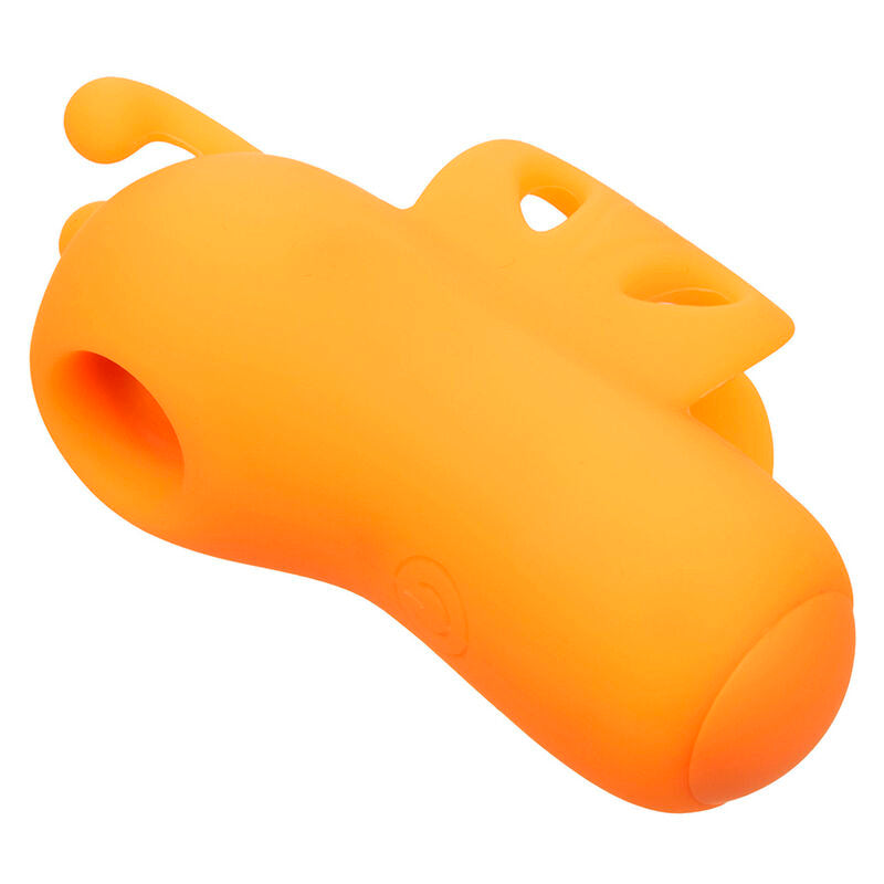 CALEXOTICS - NEON VIBES BUZZING VIBE LO STIMOLATORE PER DITA 10 VIBRAZIONI ARANCIONE – Stimolatore d'aria con vibrazione – foto 4